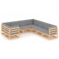 vidaXL 8-tlg. Garten-Lounge-Set mit Kissen Kiefer Massivholz vidaXL 8-tlg. Garten-Lounge-Set mit Kissen Kiefer Massivholz