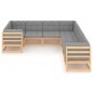 vidaXL 8-tlg. Garten-Lounge-Set mit Kissen Kiefer Massivholz vidaXL 8-tlg. Garten-Lounge-Set mit Kissen Kiefer Massivholz