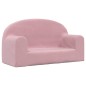 Kindersofa 2-Sitzer Rosa Weich Plüsch Kindersofa 2-Sitzer Rosa Weich Plüsch