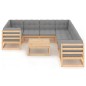 vidaXL 9-tlg. Garten-Lounge-Set mit Kissen Kiefer Massivholz vidaXL 9-tlg. Garten-Lounge-Set mit Kissen Kiefer Massivholz