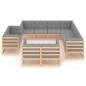 vidaXL 11-tlg. Garten-Lounge-Set mit Kissen Kiefer Massivholz vidaXL 11-tlg. Garten-Lounge-Set mit Kissen Kiefer Massivholz