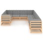vidaXL 10-tlg. Garten-Lounge-Set mit Kissen Kiefer Massivholz vidaXL 10-tlg. Garten-Lounge-Set mit Kissen Kiefer Massivholz