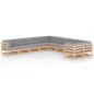 vidaXL 10-tlg. Garten-Lounge-Set mit Kissen Massivholz Kiefer vidaXL 10-tlg. Garten-Lounge-Set mit Kissen Massivholz Kiefer