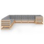 vidaXL 10-tlg. Garten-Lounge-Set mit Kissen Massivholz Kiefer vidaXL 10-tlg. Garten-Lounge-Set mit Kissen Massivholz Kiefer