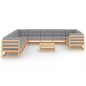 vidaXL 12-tlg. Garten-Lounge-Set mit Kissen Kiefer Massivholz vidaXL 12-tlg. Garten-Lounge-Set mit Kissen Kiefer Massivholz