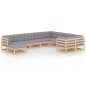 vidaXL 10-tlg. Garten-Lounge-Set mit Kissen Kiefer Massivholz vidaXL 10-tlg. Garten-Lounge-Set mit Kissen Kiefer Massivholz