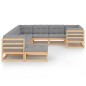 vidaXL 10-tlg. Garten-Lounge-Set mit Kissen Kiefer Massivholz vidaXL 10-tlg. Garten-Lounge-Set mit Kissen Kiefer Massivholz