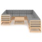 vidaXL 11-tlg. Garten-Lounge-Set mit Kissen Kiefer Massivholz vidaXL 11-tlg. Garten-Lounge-Set mit Kissen Kiefer Massivholz