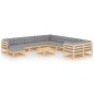 vidaXL 12-tlg. Garten-Lounge-Set mit Kissen Kiefer Massivholz vidaXL 12-tlg. Garten-Lounge-Set mit Kissen Kiefer Massivholz
