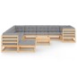 vidaXL 12-tlg. Garten-Lounge-Set mit Kissen Kiefer Massivholz vidaXL 12-tlg. Garten-Lounge-Set mit Kissen Kiefer Massivholz