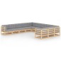 vidaXL 11-tlg. Garten-Lounge-Set mit Kissen Kiefer Massivholz vidaXL 11-tlg. Garten-Lounge-Set mit Kissen Kiefer Massivholz