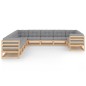 vidaXL 11-tlg. Garten-Lounge-Set mit Kissen Kiefer Massivholz vidaXL 11-tlg. Garten-Lounge-Set mit Kissen Kiefer Massivholz