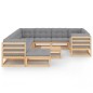 vidaXL 12-tlg. Garten-Lounge-Set mit Kissen Kiefer Massivholz vidaXL 12-tlg. Garten-Lounge-Set mit Kissen Kiefer Massivholz