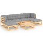 vidaXL 7-tlg. Garten-Lounge-Set mit Kissen Kiefer Massivholz vidaXL 7-tlg. Garten-Lounge-Set mit Kissen Kiefer Massivholz