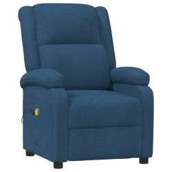 Massagesessel Blau Stoff