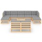 vidaXL 10-tlg. Garten-Lounge-Set mit Kissen Massivholz Kiefer vidaXL 10-tlg. Garten-Lounge-Set mit Kissen Massivholz Kiefer