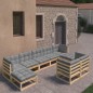 vidaXL 9-tlg. Garten-Lounge-Set mit Kissen Kiefer Massivholz vidaXL 9-tlg. Garten-Lounge-Set mit Kissen Kiefer Massivholz