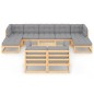 vidaXL 10-tlg. Garten-Lounge-Set mit Kissen Kiefer Massivholz vidaXL 10-tlg. Garten-Lounge-Set mit Kissen Kiefer Massivholz