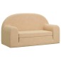2-Sitzer Kindersofa mit Schlaffunktion Creme Weicher Plüsch 2-Sitzer Kindersofa mit Schlaffunktion Creme Weicher Plüsch