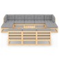 vidaXL 11-tlg. Garten-Lounge-Set mit Kissen Kiefer Massivholz vidaXL 11-tlg. Garten-Lounge-Set mit Kissen Kiefer Massivholz