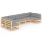 vidaXL 7-tlg. Garten-Lounge-Set mit Kissen Kiefer Massivholz vidaXL 7-tlg. Garten-Lounge-Set mit Kissen Kiefer Massivholz