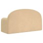 2-Sitzer Kindersofa mit Schlaffunktion Creme Weicher Plüsch 2-Sitzer Kindersofa mit Schlaffunktion Creme Weicher Plüsch