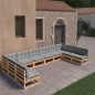 vidaXL 10-tlg. Garten-Lounge-Set mit Kissen Kiefer Massivholz vidaXL 10-tlg. Garten-Lounge-Set mit Kissen Kiefer Massivholz