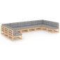vidaXL 10-tlg. Garten-Lounge-Set mit Kissen Kiefer Massivholz vidaXL 10-tlg. Garten-Lounge-Set mit Kissen Kiefer Massivholz