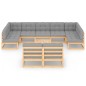 vidaXL 10-tlg. Garten-Lounge-Set mit Kissen Kiefer Massivholz vidaXL 10-tlg. Garten-Lounge-Set mit Kissen Kiefer Massivholz