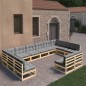 vidaXL 12-tlg. Garten-Lounge-Set mit Kissen Massivholz Kiefer vidaXL 12-tlg. Garten-Lounge-Set mit Kissen Massivholz Kiefer