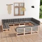 vidaXL 14-tlg. Garten-Lounge-Set mit Kissen Kiefer Massivholz vidaXL 14-tlg. Garten-Lounge-Set mit Kissen Kiefer Massivholz