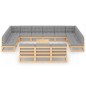 vidaXL 14-tlg. Garten-Lounge-Set mit Kissen Kiefer Massivholz vidaXL 14-tlg. Garten-Lounge-Set mit Kissen Kiefer Massivholz