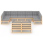 vidaXL 9-tlg. Garten-Lounge-Set mit Kissen Kiefer Massivholz vidaXL 9-tlg. Garten-Lounge-Set mit Kissen Kiefer Massivholz