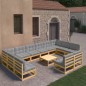 vidaXL 13-tlg. Garten-Lounge-Set mit Kissen Massivholz Kiefer vidaXL 13-tlg. Garten-Lounge-Set mit Kissen Massivholz Kiefer