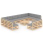 vidaXL 13-tlg. Garten-Lounge-Set mit Kissen Massivholz Kiefer vidaXL 13-tlg. Garten-Lounge-Set mit Kissen Massivholz Kiefer