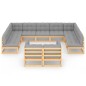 vidaXL 11-tlg. Garten-Lounge-Set mit Kissen Kiefer Massivholz vidaXL 11-tlg. Garten-Lounge-Set mit Kissen Kiefer Massivholz