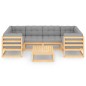 vidaXL 7-tlg. Garten-Lounge-Set mit Kissen Kiefer Massivholz vidaXL 7-tlg. Garten-Lounge-Set mit Kissen Kiefer Massivholz