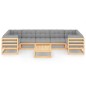 vidaXL 8-tlg. Garten-Lounge-Set mit Kissen Kiefer Massivholz vidaXL 8-tlg. Garten-Lounge-Set mit Kissen Kiefer Massivholz