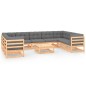 vidaXL 10-tlg. Garten-Lounge-Set mit Kissen Massivholz Kiefer vidaXL 10-tlg. Garten-Lounge-Set mit Kissen Massivholz Kiefer