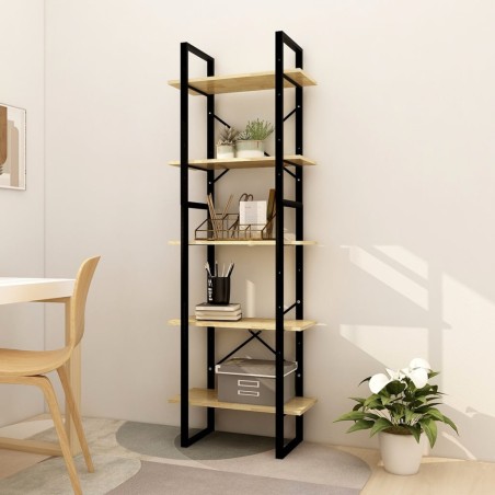 vidaXL Bücherregal 5 Fächer 60x30x175 cm Massivholz Kiefer