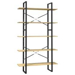 vidaXL Bücherregal 5 Fächer 100x30x175 cm Massivholz Kiefer