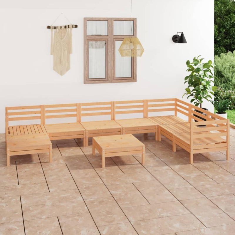 vidaXL 9-tlg. Garten-Lounge-Set Massivholz Kiefer vidaXL 9-tlg. Garten-Lounge-Set Massivholz Kiefer