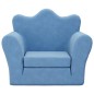 Schlafsofa für Kinder Blau Weicher Plüsch Schlafsofa für Kinder Blau Weicher Plüsch