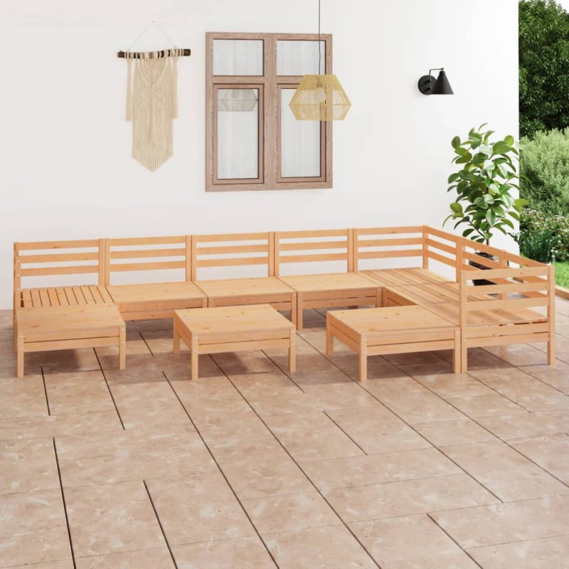 vidaXL 10-tlg. Garten-Lounge-Set Massivholz Kiefer vidaXL 10-tlg. Garten-Lounge-Set Massivholz Kiefer