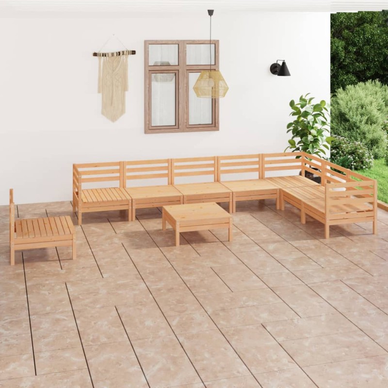 vidaXL 9-tlg. Garten-Lounge-Set Massivholz Kiefer vidaXL 9-tlg. Garten-Lounge-Set Massivholz Kiefer