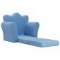 Schlafsofa für Kinder Blau Weicher Plüsch Schlafsofa für Kinder Blau Weicher Plüsch