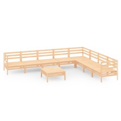 vidaXL 9-tlg. Garten-Lounge-Set Massivholz Kiefer