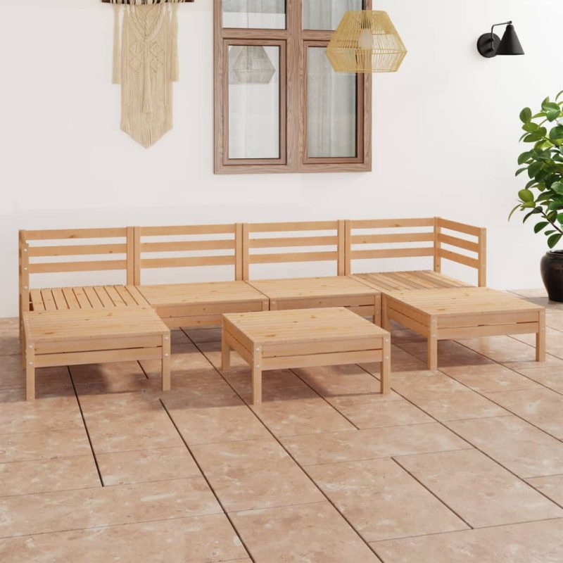 vidaXL 7-tlg. Garten-Lounge-Set Massivholz Kiefer vidaXL 7-tlg. Garten-Lounge-Set Massivholz Kiefer