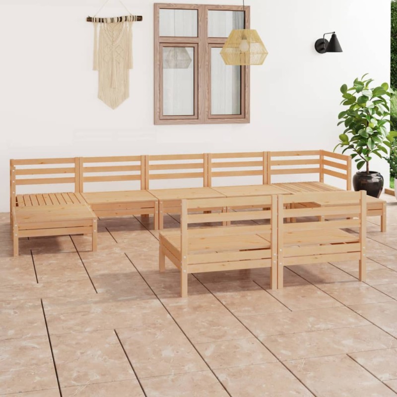 vidaXL 9-tlg. Garten-Lounge-Set Massivholz Kiefer vidaXL 9-tlg. Garten-Lounge-Set Massivholz Kiefer