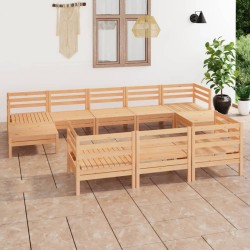 vidaXL 10-tlg. Garten-Lounge-Set Massivholz Kiefer